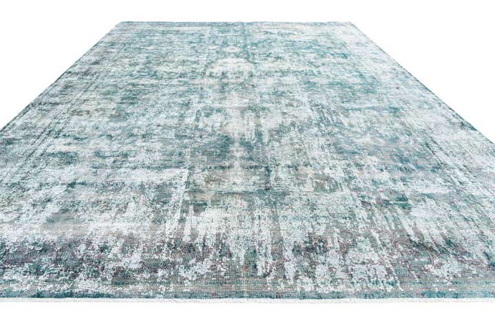 9' 5 x 12' 10 Hand Knotted Ultra Vintage Persian Wool Rug