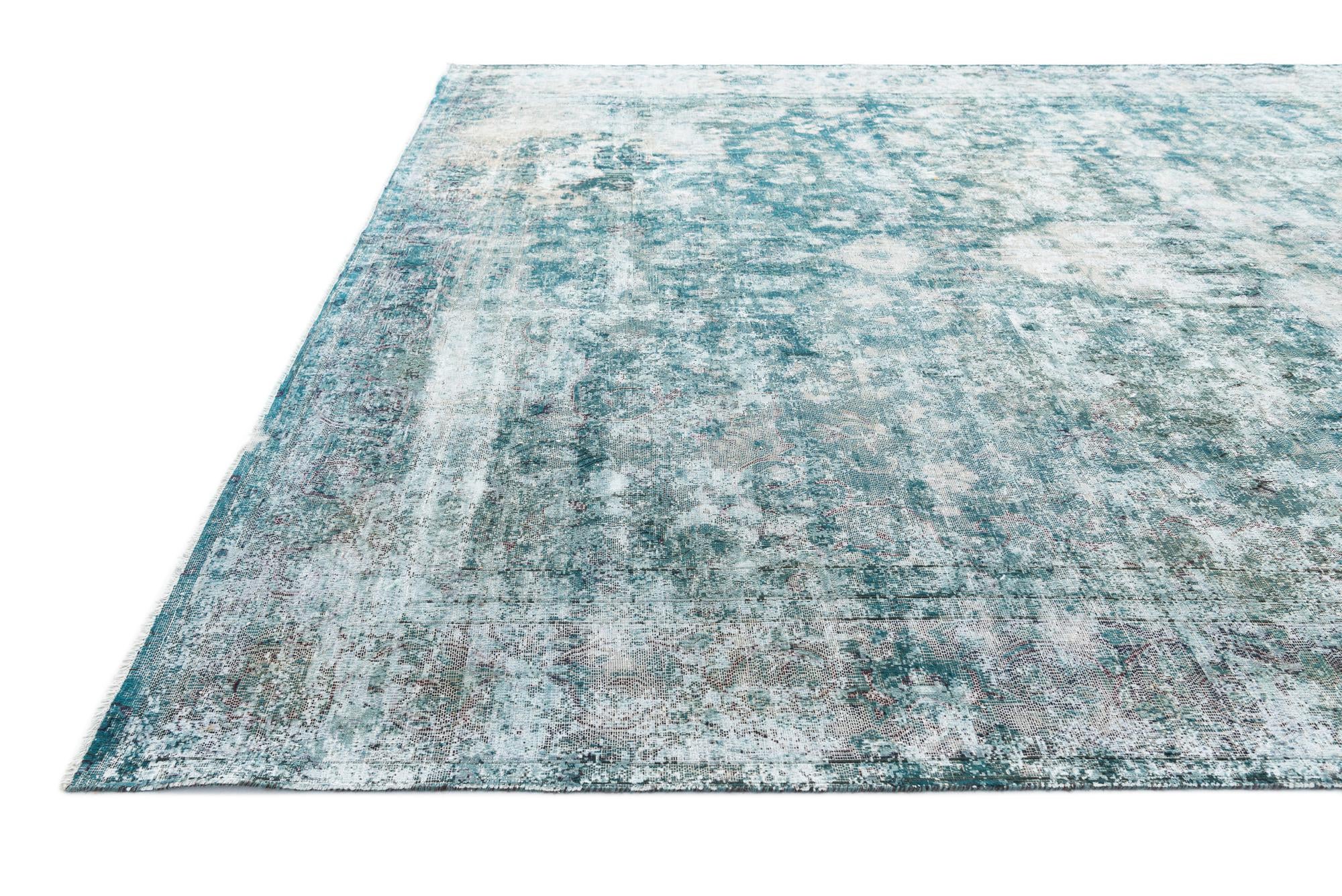 9' 5 x 12' 10 Hand Knotted Ultra Vintage Persian Wool Rug