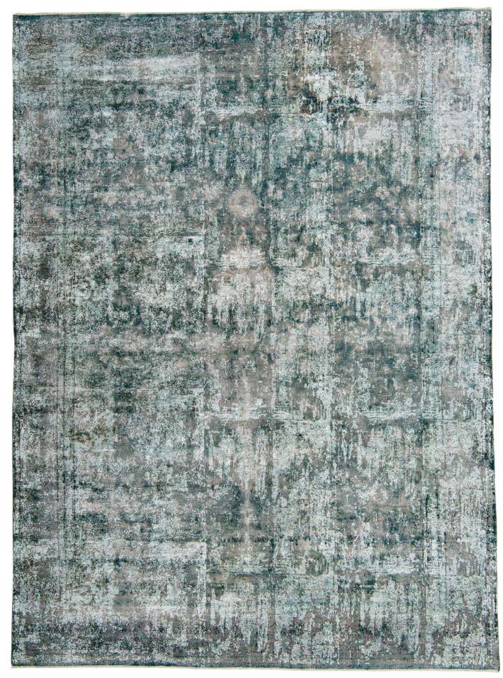 9' 5 x 12' 10 Hand Knotted Ultra Vintage Persian Wool Rug