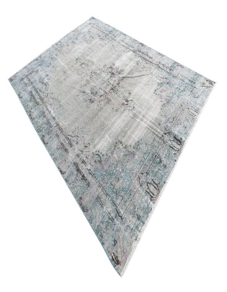 Detail image of 6' 6 x 9'  Hand Knotted Ultra Vintage Persian Wool Rug