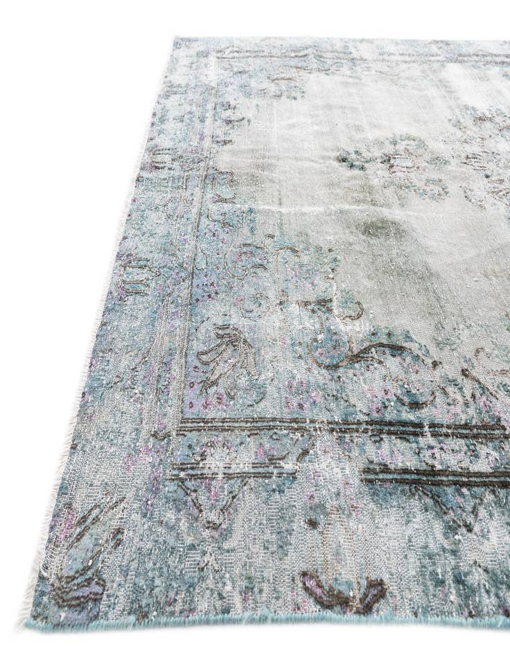 Detail image of 6' 6 x 9'  Hand Knotted Ultra Vintage Persian Wool Rug