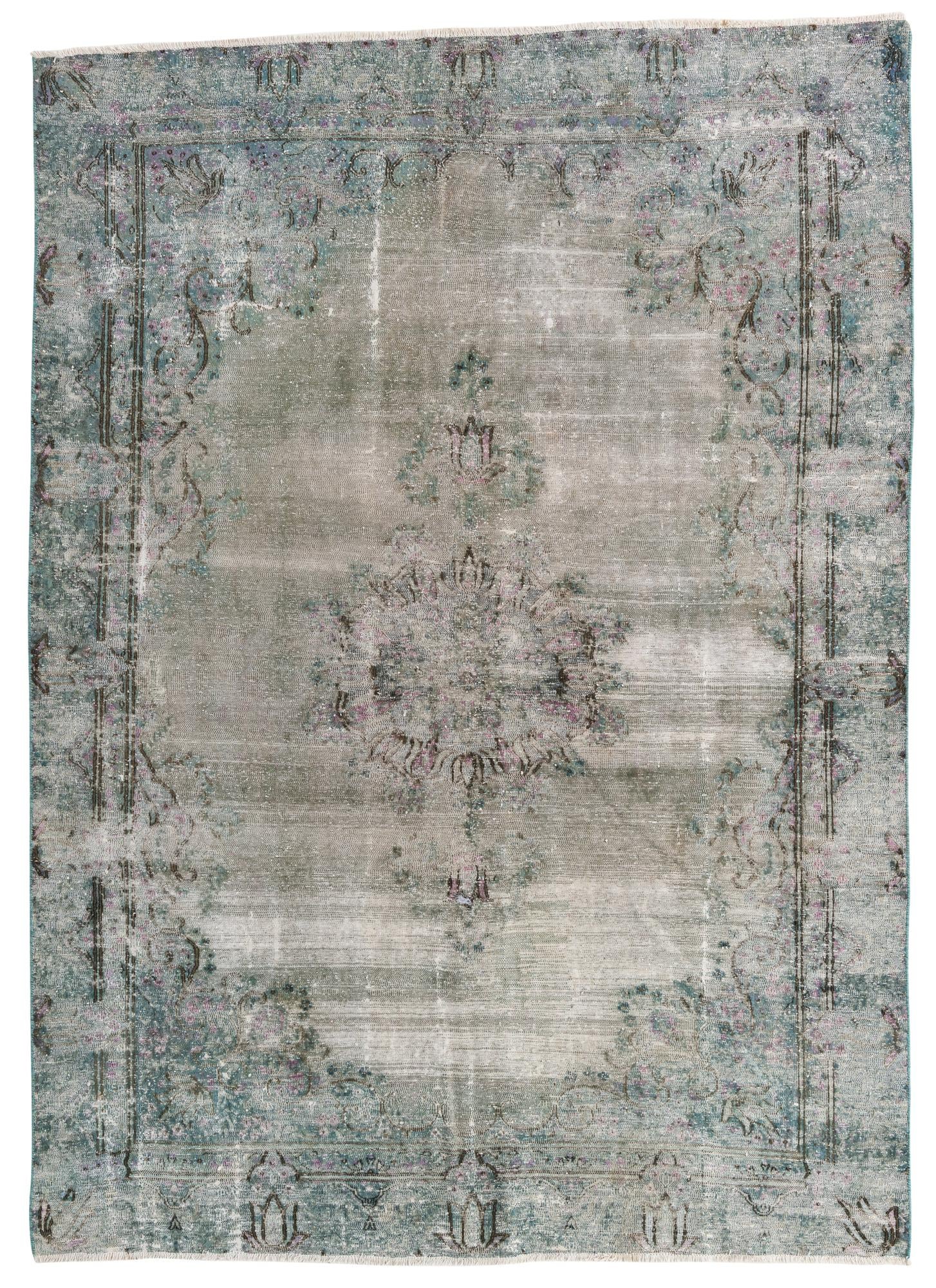 6' 6 x 9' Hand Knotted Ultra Vintage Persian Wool Rug
