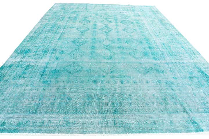 9' 5 x 12' 4 Hand Knotted Ultra Vintage Persian Wool Rug