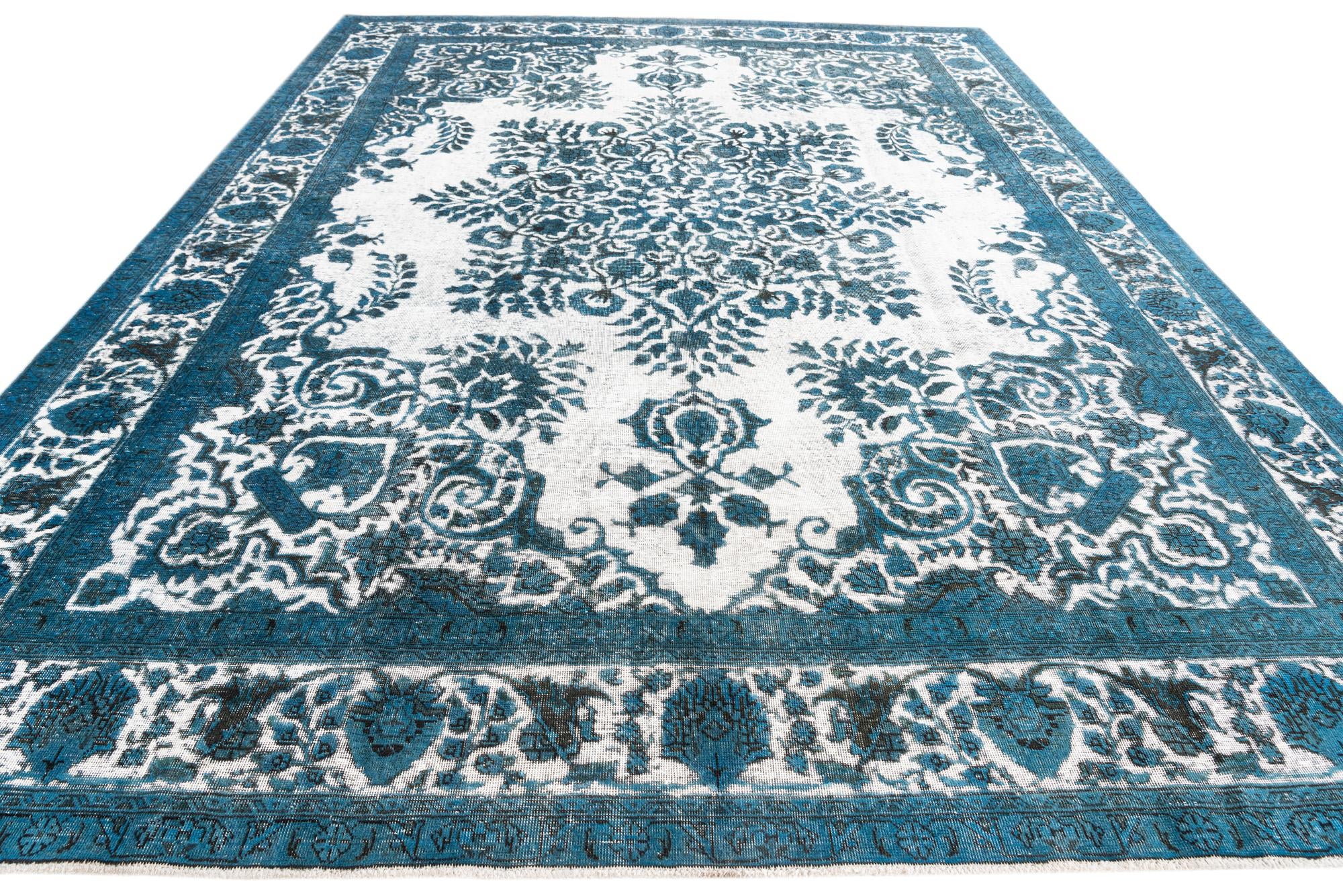 9' 8 x 12' 9 Hand Knotted Ultra Vintage Persian Wool Rug