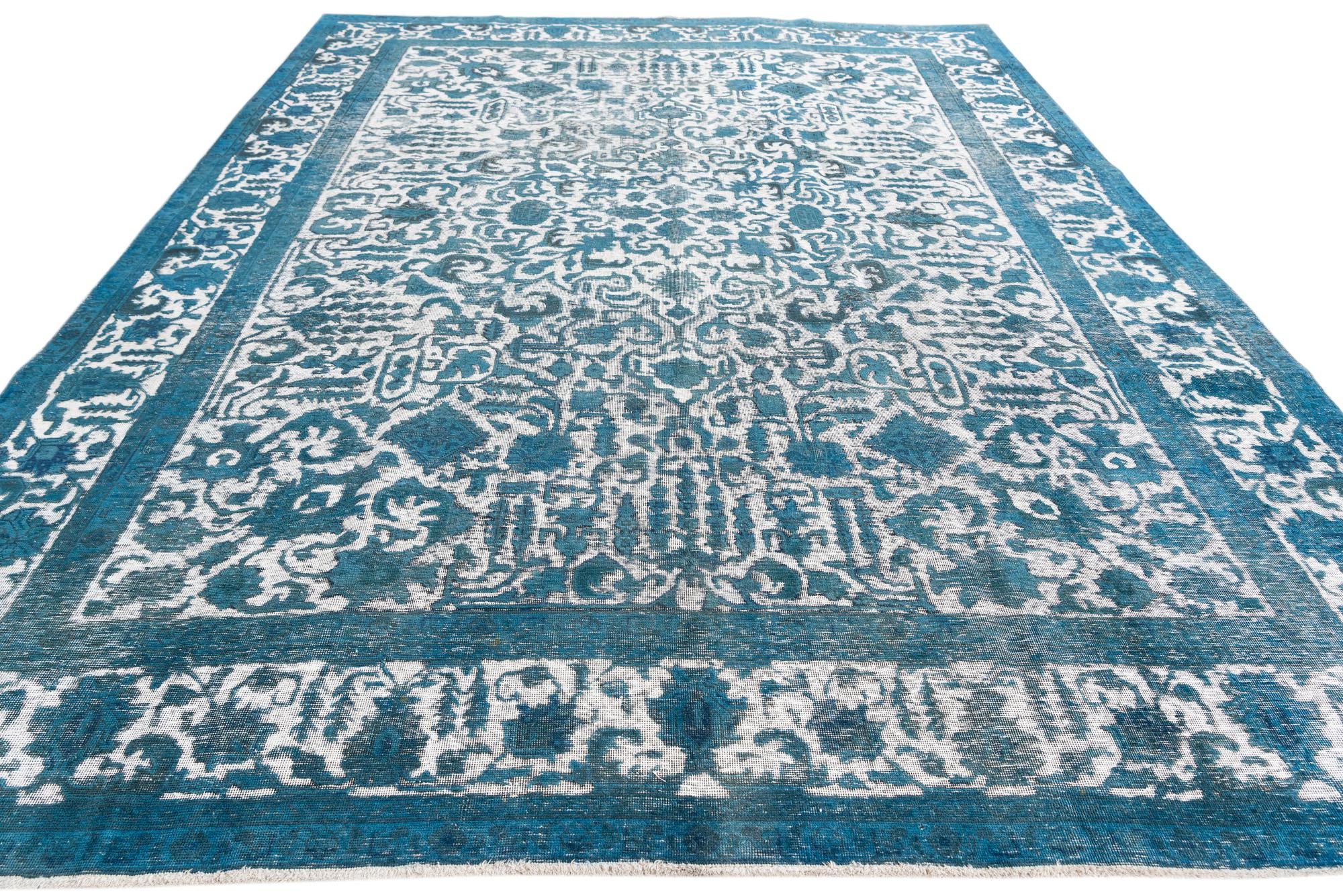 9' 9 x 12' 10 Hand Knotted Ultra Vintage Persian Wool Rug