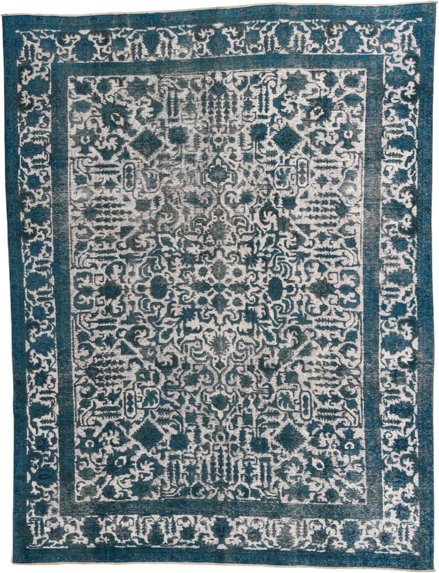 9' 9 x 12' 10 Hand Knotted Ultra Vintage Persian Wool Rug