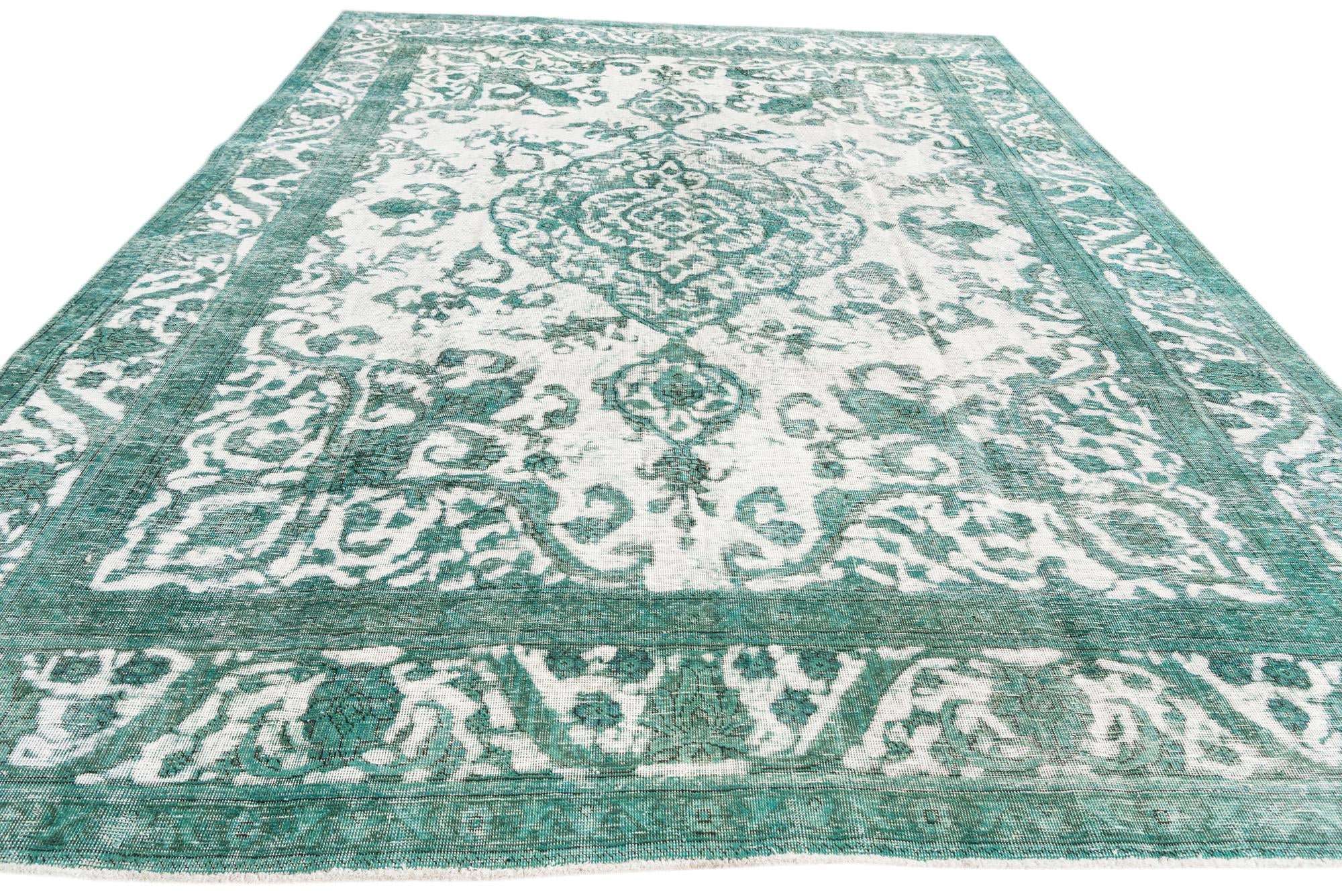 9' 7 x 12' 7 Hand Knotted Ultra Vintage Persian Wool Rug