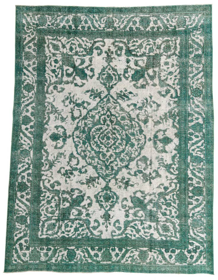 Detail image of 9' 7 x 12' 7 Hand Knotted Ultra Vintage Persian Wool Rug