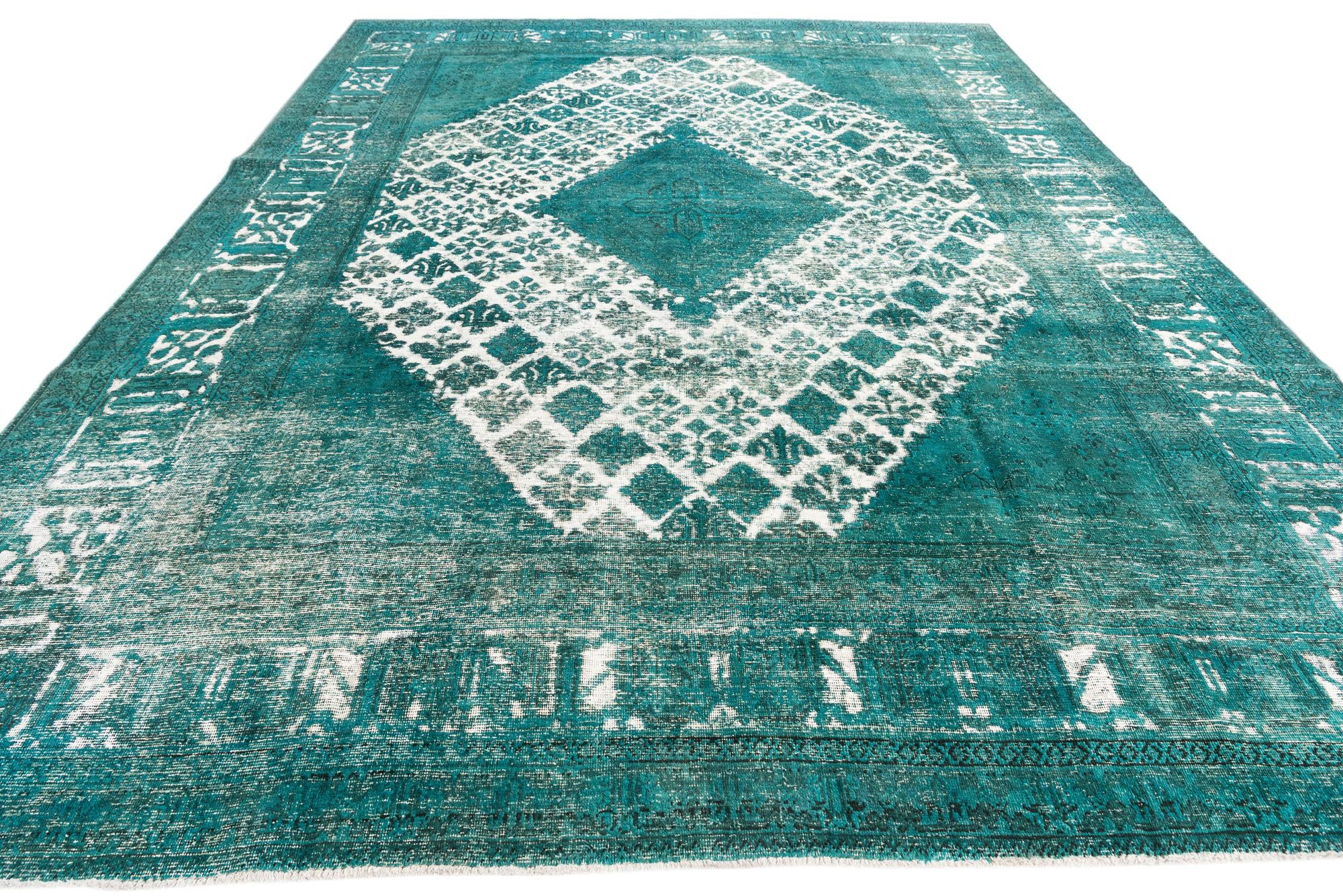 9' 5 x 13' Hand Knotted Ultra Vintage Persian Wool Rug