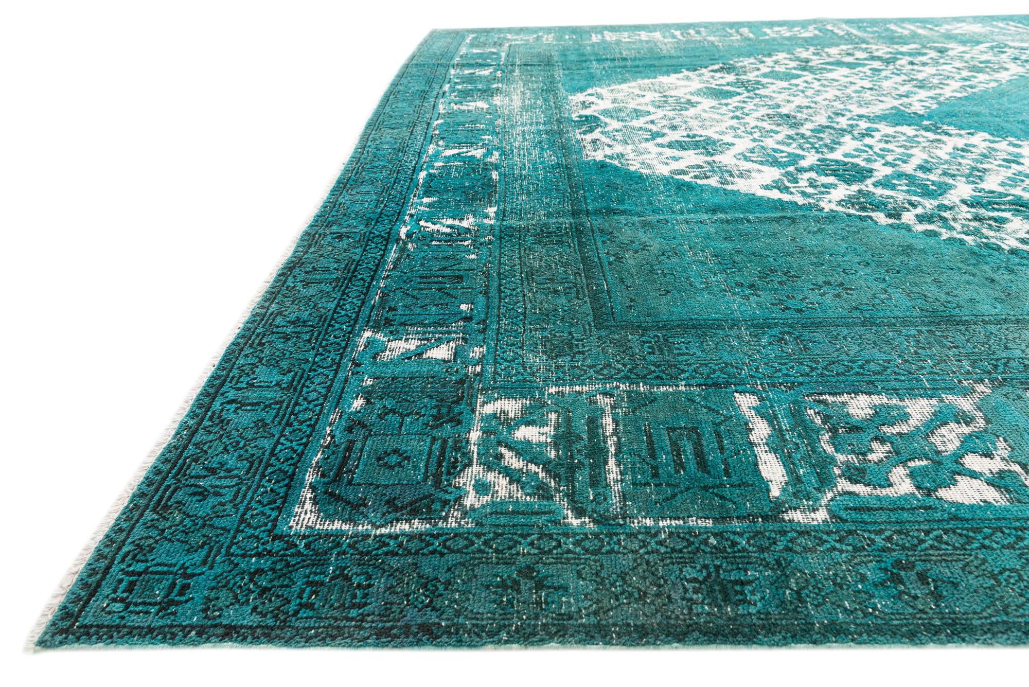 9' 5 x 13' Hand Knotted Ultra Vintage Persian Wool Rug