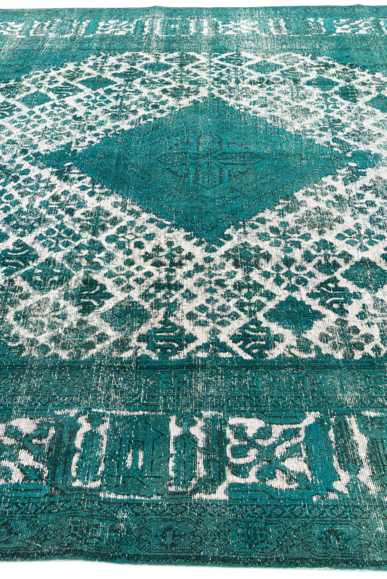 9' 5 x 13' Hand Knotted Ultra Vintage Persian Wool Rug