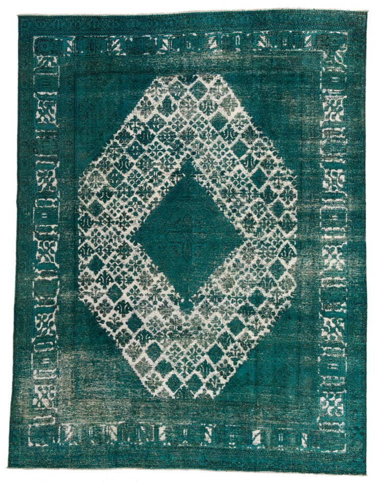 Detail image of 9' 5 x 13' Hand Knotted Ultra Vintage Persian Wool Rug