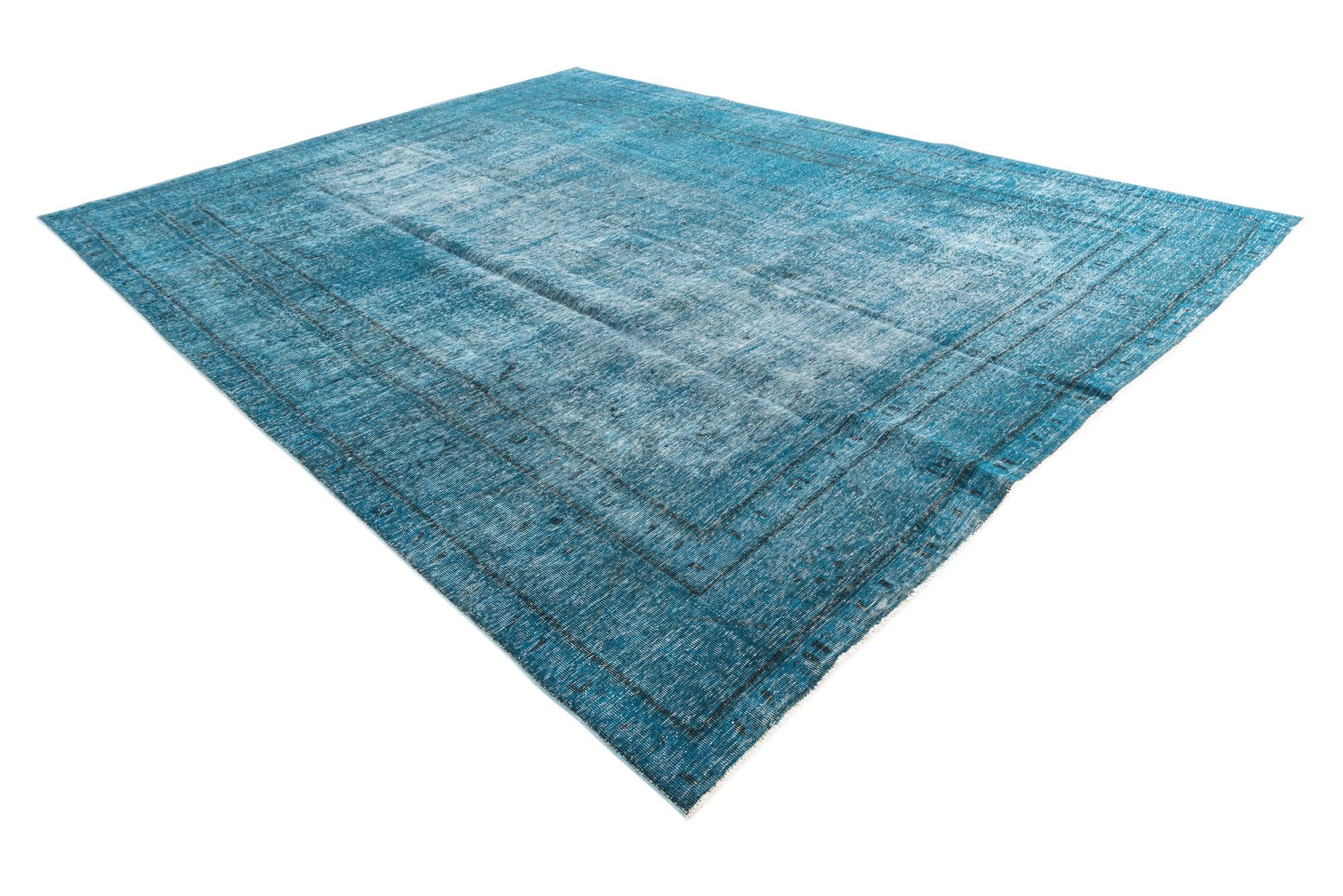 9' 5 x 12' 1 Hand Knotted Ultra Vintage Persian Wool Rug