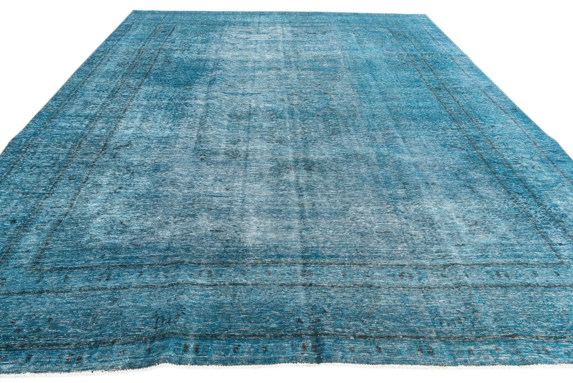 9' 5 x 12' 1 Hand Knotted Ultra Vintage Persian Wool Rug