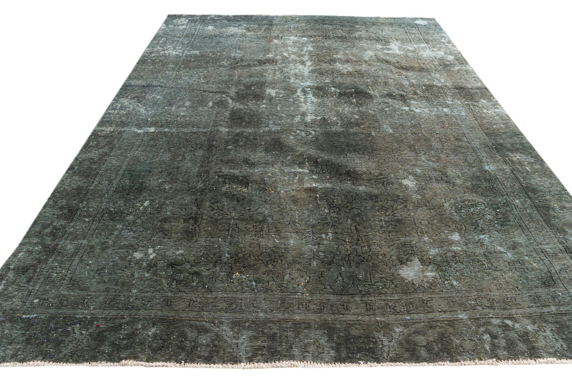 7' 1 x 10' 3 Hand Knotted Ultra Vintage Persian Wool Rug