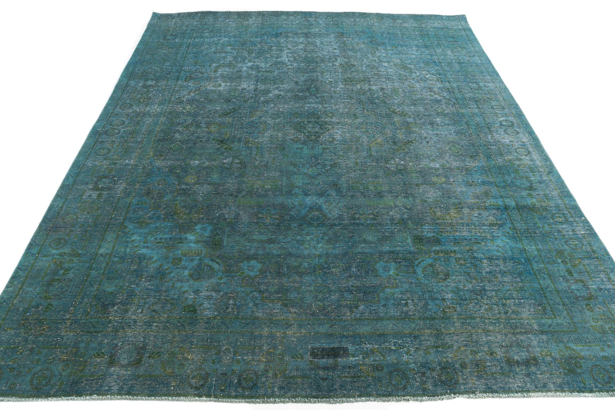 9' 7 x 12' 5 Hand Knotted Ultra Vintage Persian Wool Rug