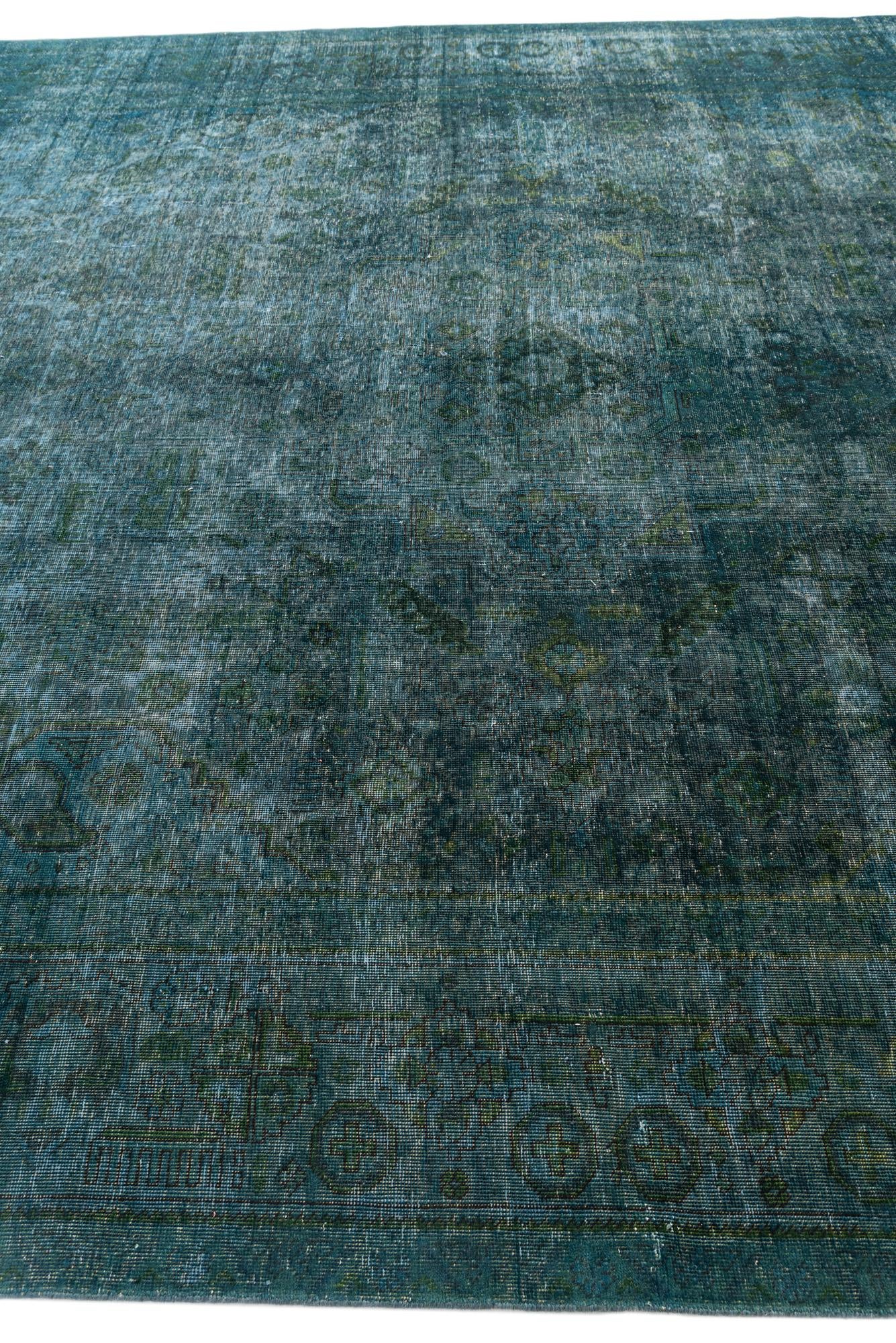 9' 7 x 12' 5 Hand Knotted Ultra Vintage Persian Wool Rug