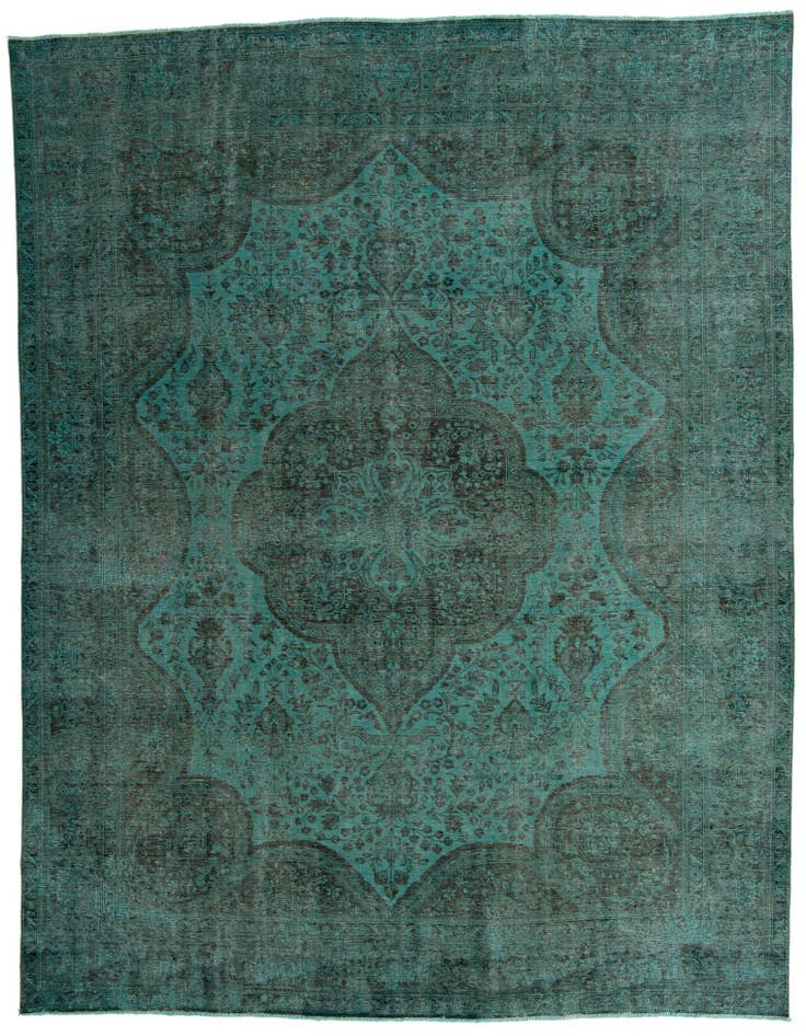 Detail image of 9' 7 x 12' 7 Hand Knotted Ultra Vintage Persian Wool Rug