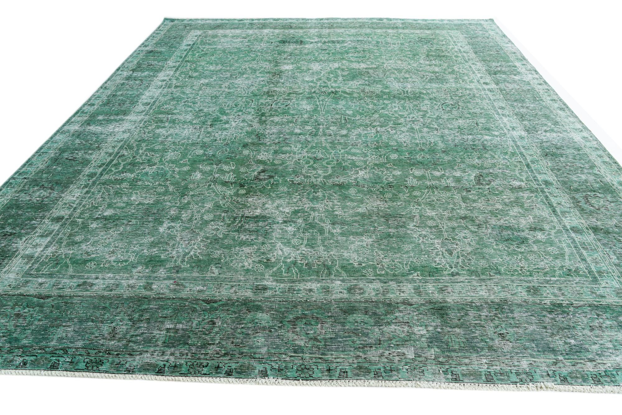 9' 7 x 12' 7 Hand Knotted Ultra Vintage Persian Wool Rug