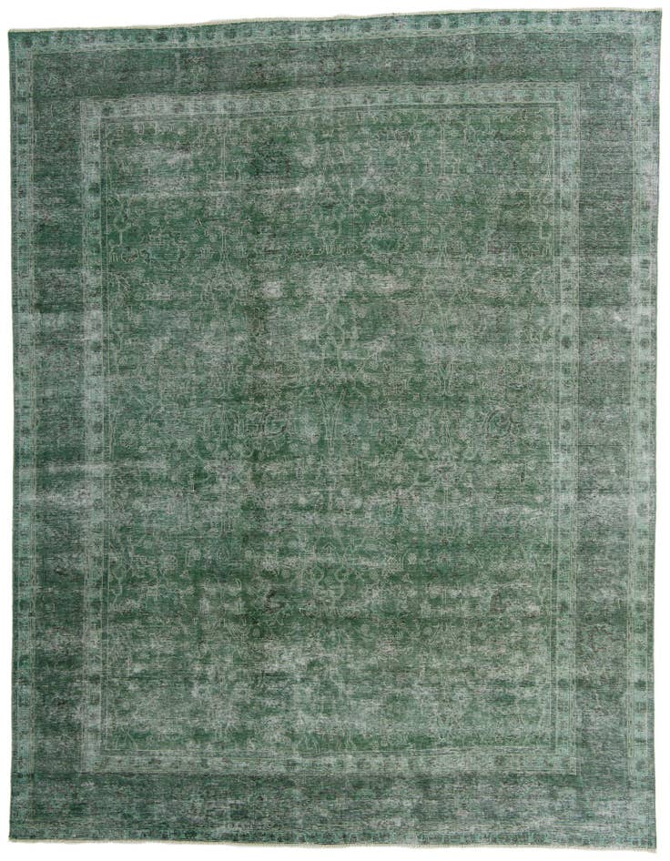 Detail image of 9' 7 x 12' 7 Hand Knotted Ultra Vintage Persian Wool Rug