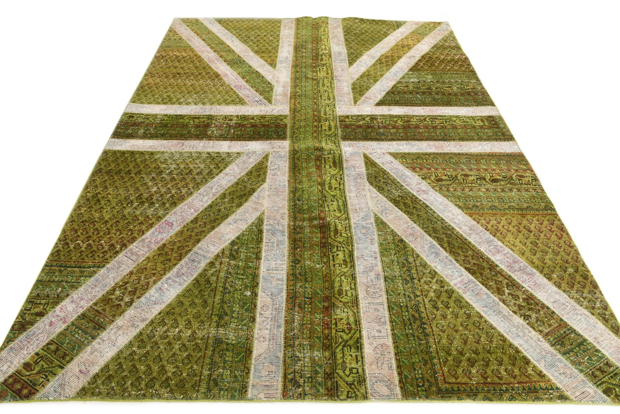 6' 7 x 9' 9 Hand Knotted Ultra Vintage Persian Wool Rug