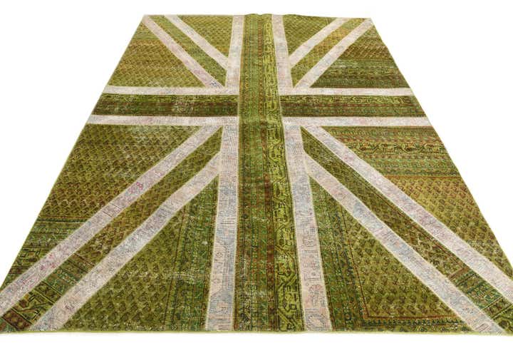 6' 7 x 9' 9 Hand Knotted Ultra Vintage Persian Wool Rug