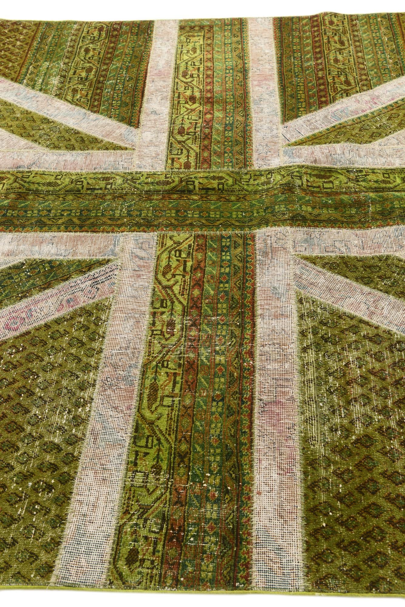 6' 7 x 9' 9 Hand Knotted Ultra Vintage Persian Wool Rug