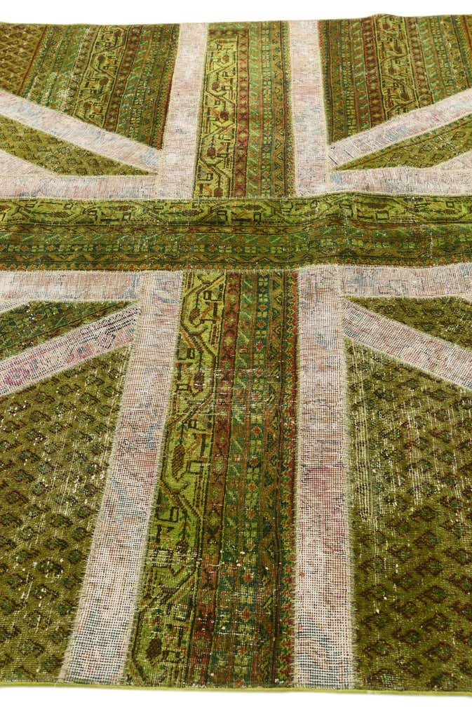 6' 7 x 9' 9 Hand Knotted Ultra Vintage Persian Wool Rug