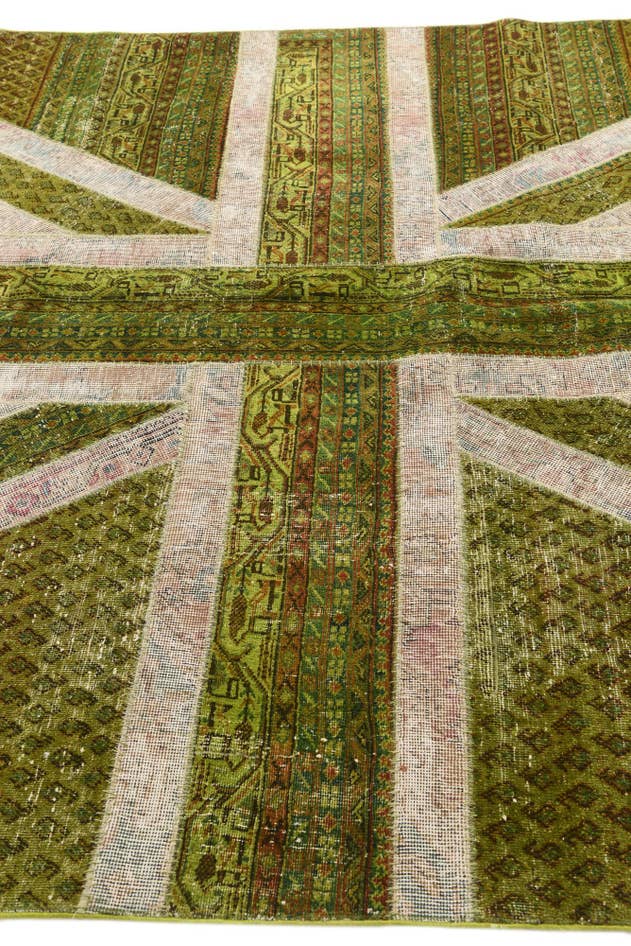 Detail image of 6' 7 x 9' 9 Hand Knotted Ultra Vintage Persian Wool Rug