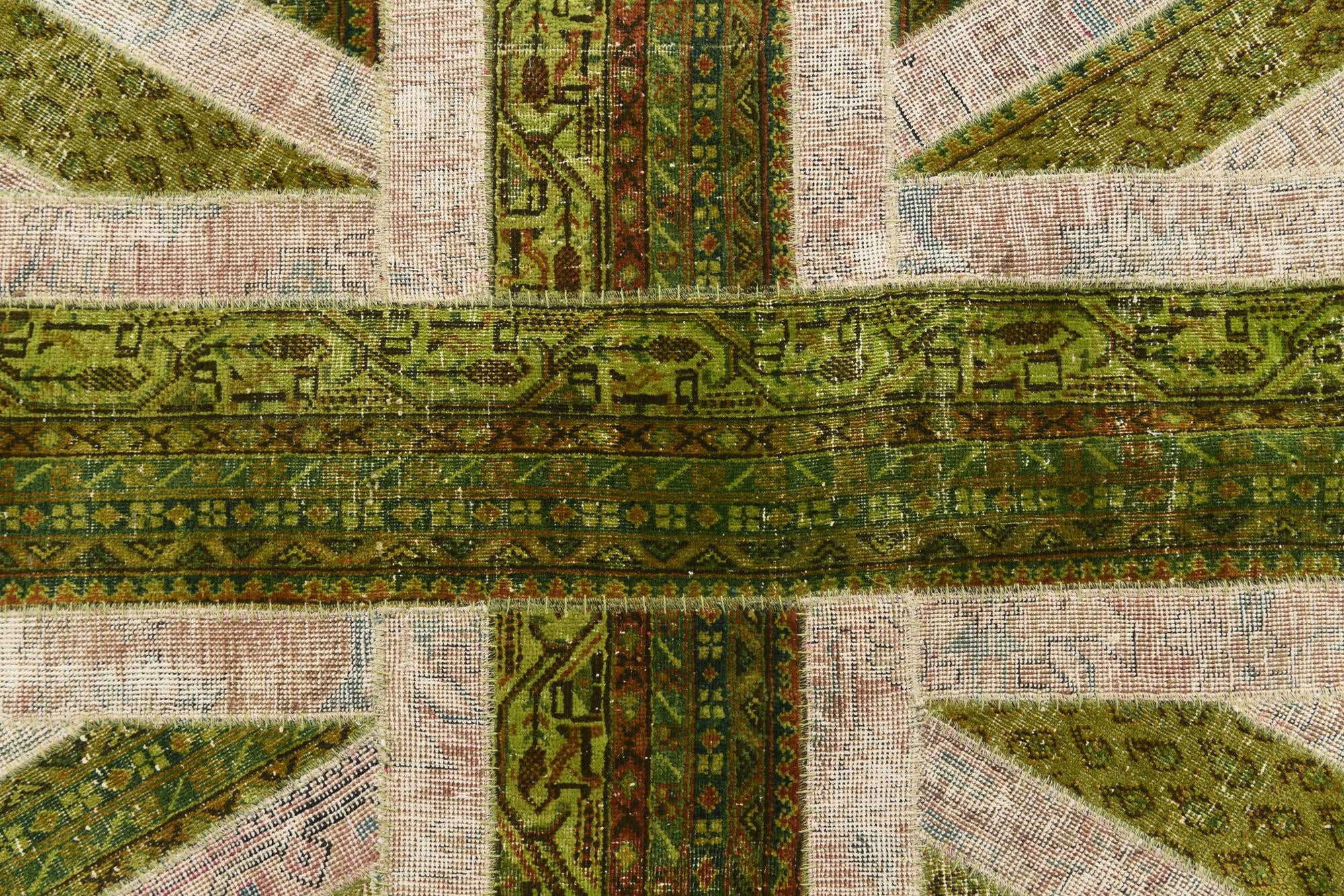 6' 7 x 9' 9 Hand Knotted Ultra Vintage Persian Wool Rug