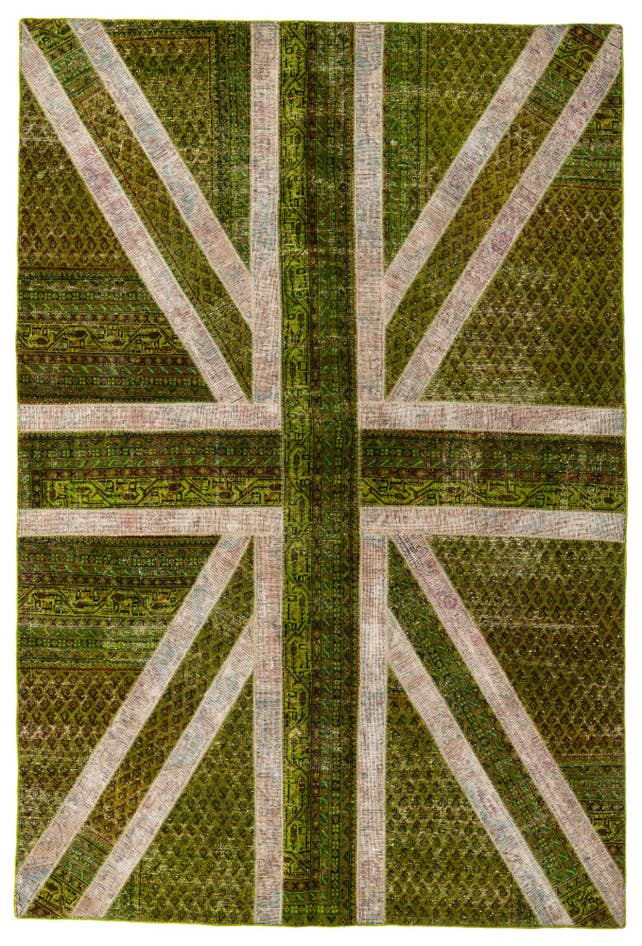 Detail image of 6' 7 x 9' 9 Hand Knotted Ultra Vintage Persian Wool Rug