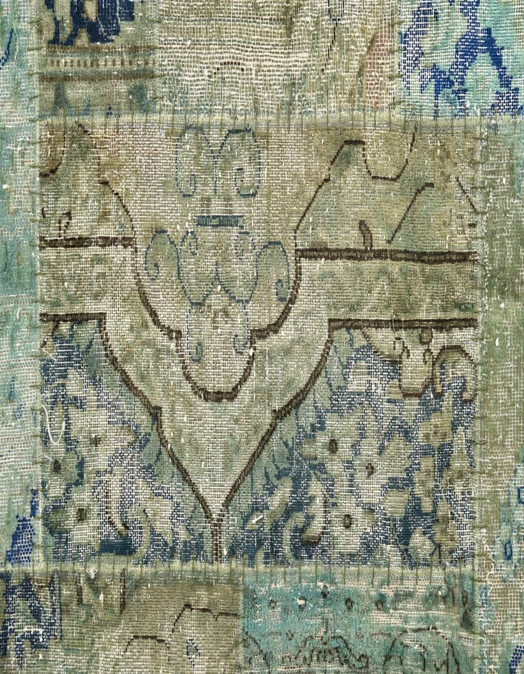 Detail image of 5' 6 x 8'  Hand Knotted Ultra Vintage Persian Wool Rug