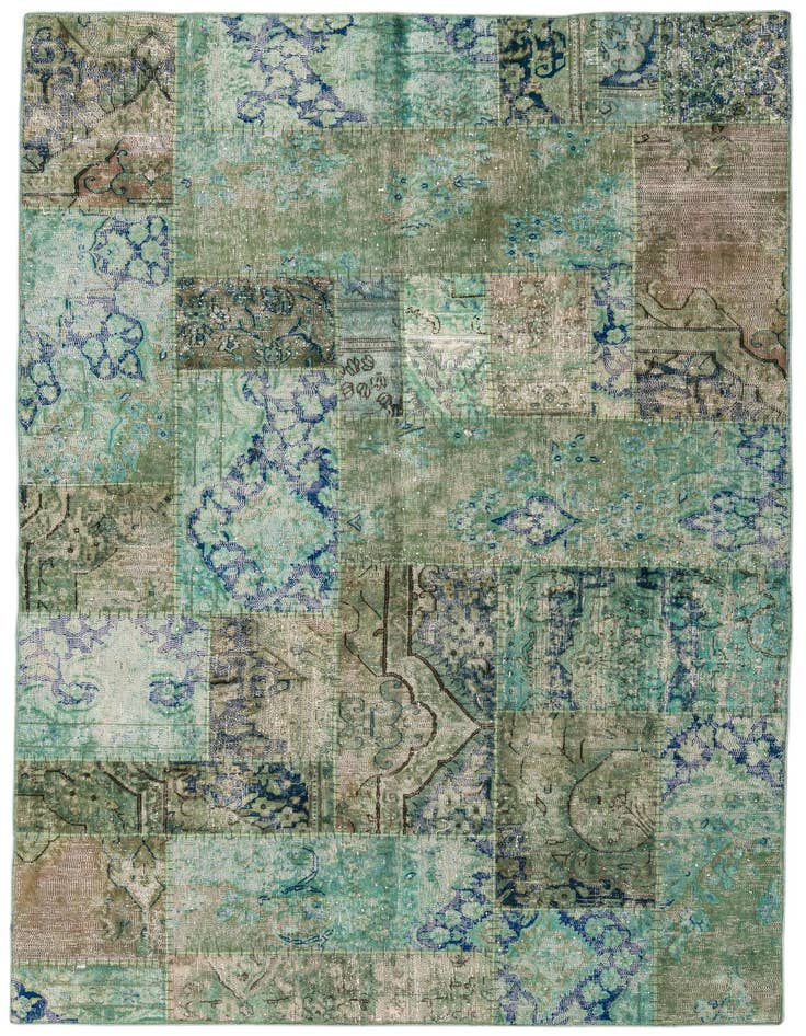 Detail image of 5' 6 x 8' Hand Knotted Ultra Vintage Persian Wool Rug