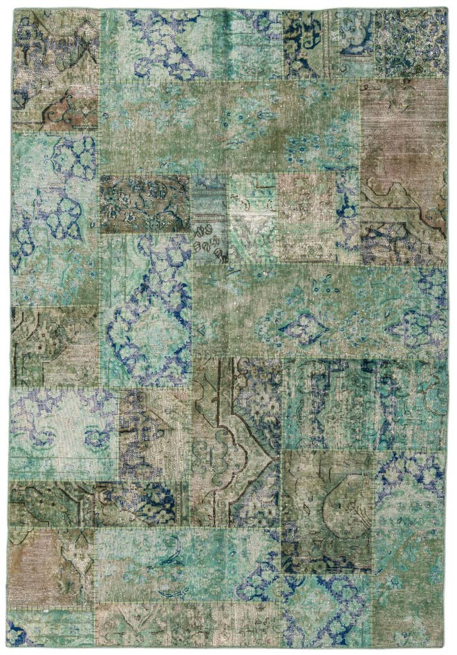 Detail image of 5' 6 x 8' Hand Knotted Ultra Vintage Persian Wool Rug