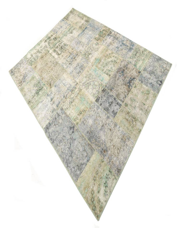 Detail image of 5' 8 x 7' 11  Hand Knotted Ultra Vintage Persian Wool Rug