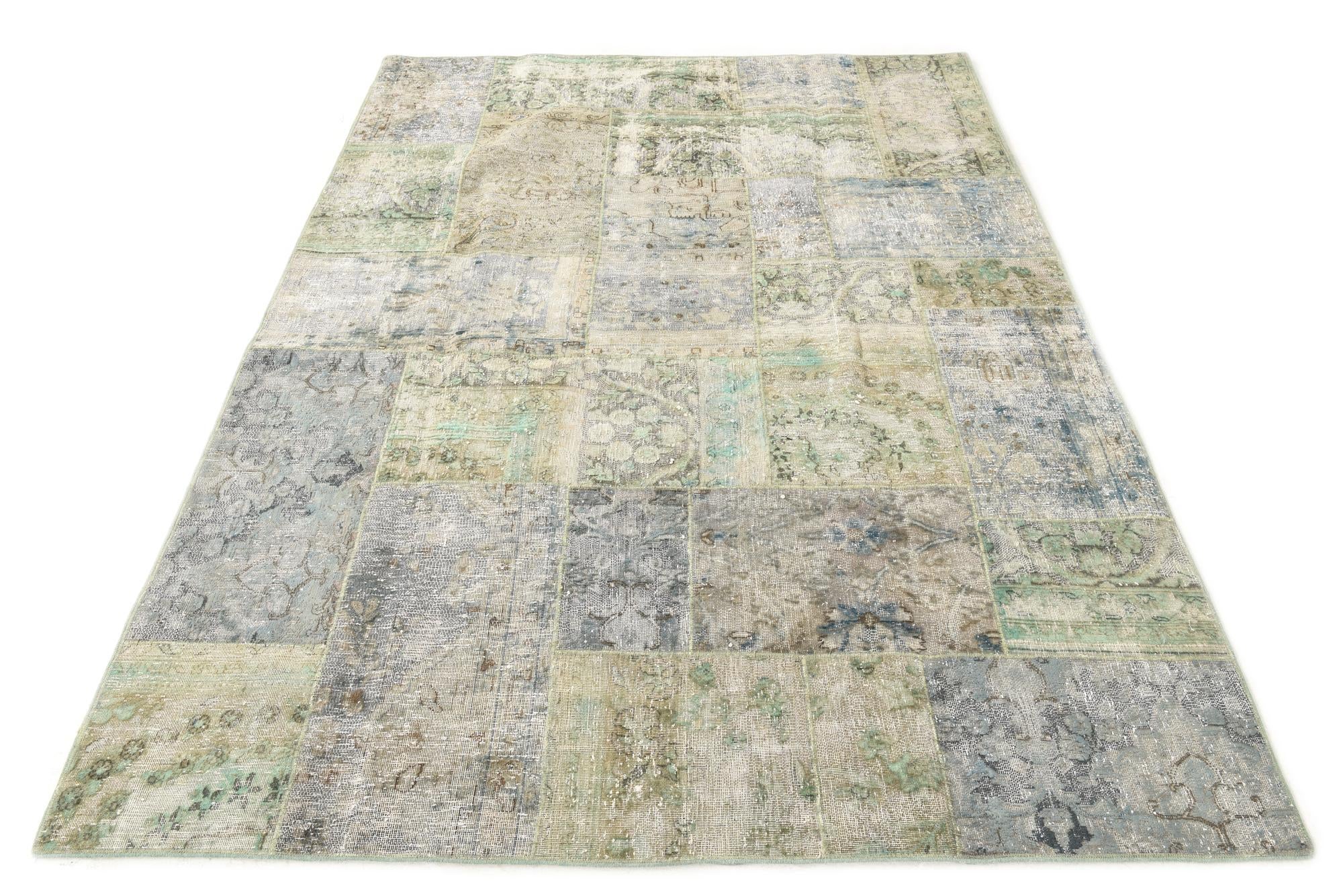 5' 8 x 7' 11 Hand Knotted Ultra Vintage Persian Wool Rug