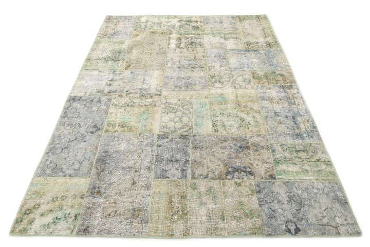 5' 8 x 7' 11 Hand Knotted Ultra Vintage Persian Wool Rug