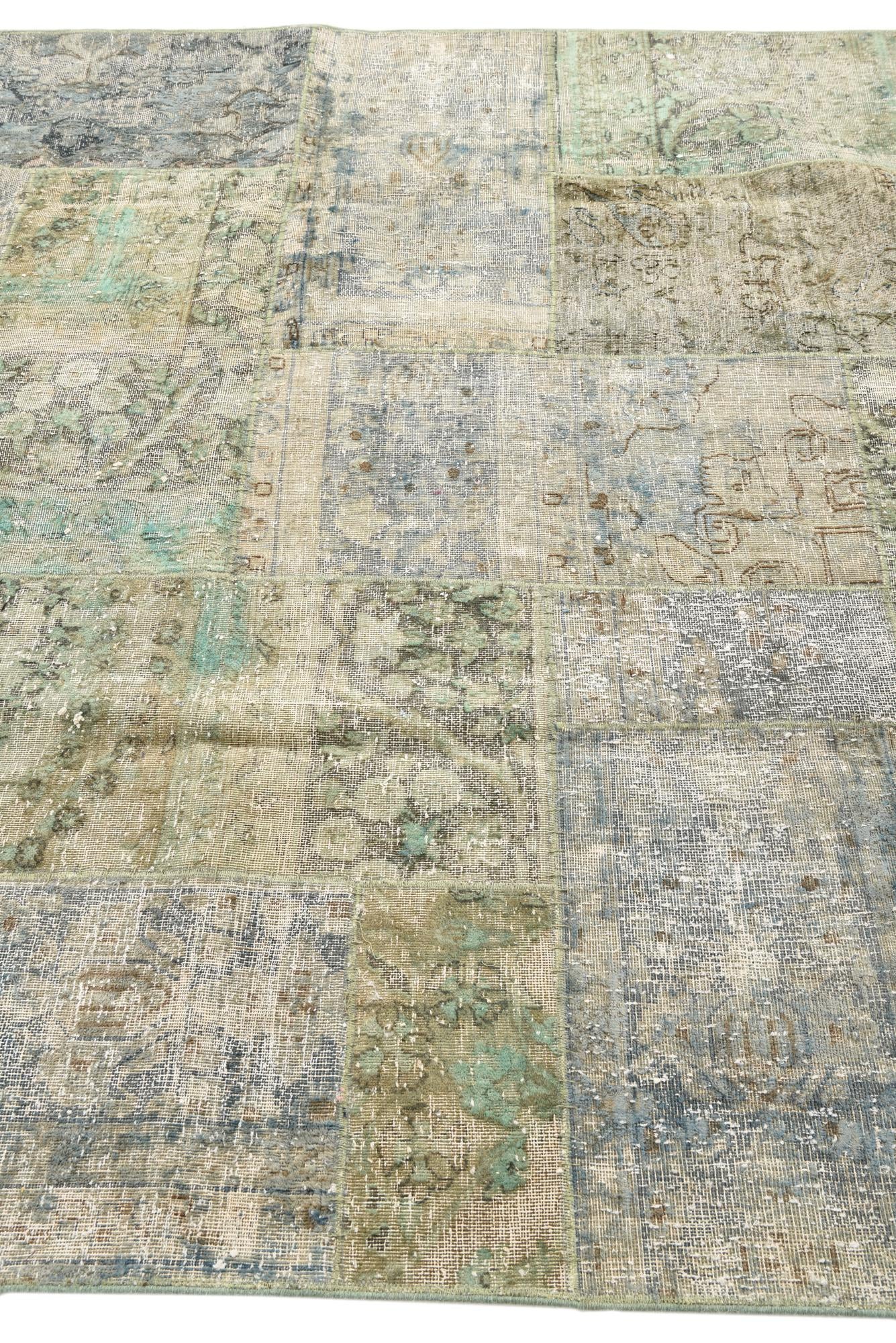 5' 8 x 7' 11 Hand Knotted Ultra Vintage Persian Wool Rug