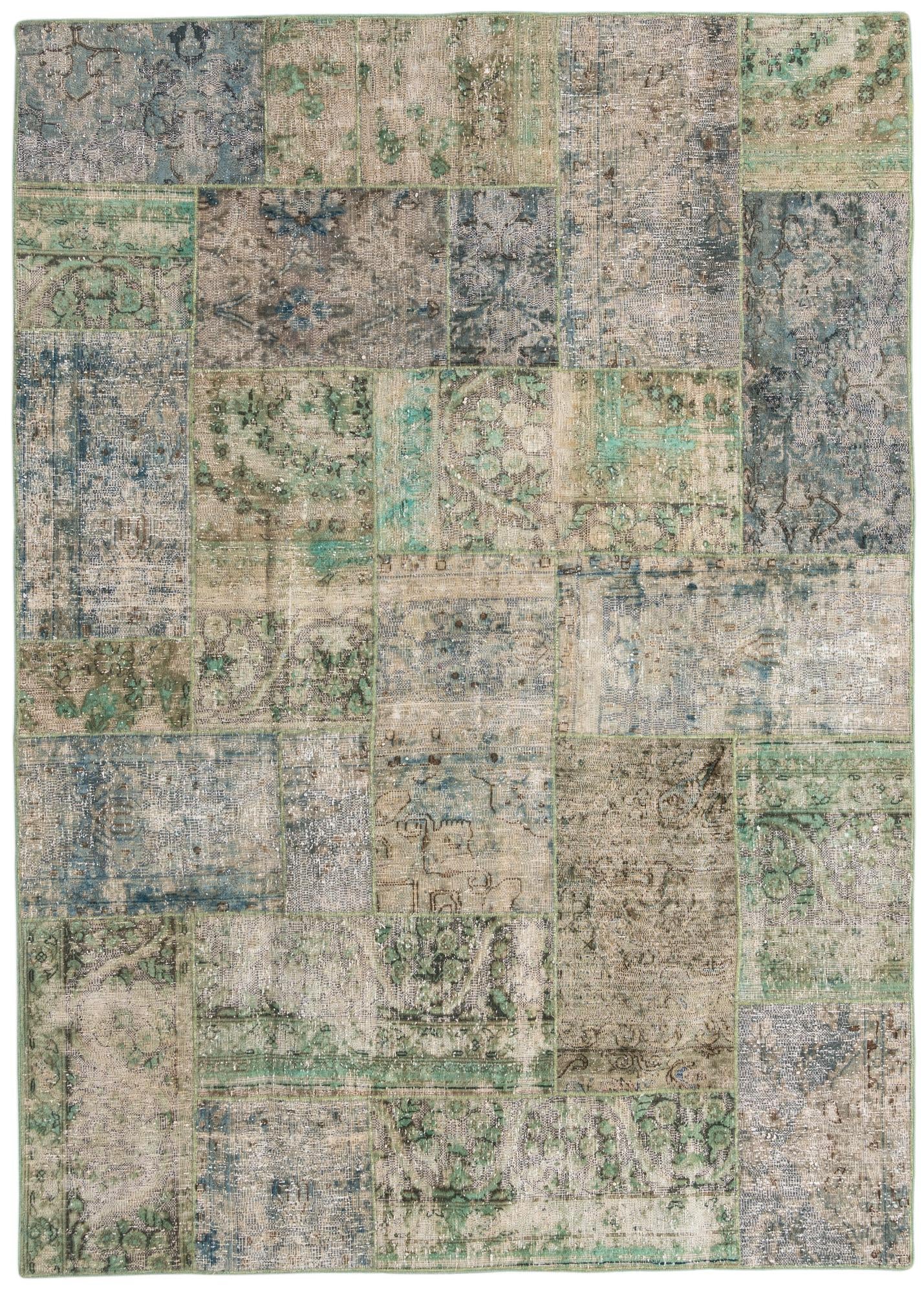 5' 8 x 7' 11 Hand Knotted Ultra Vintage Persian Wool Rug