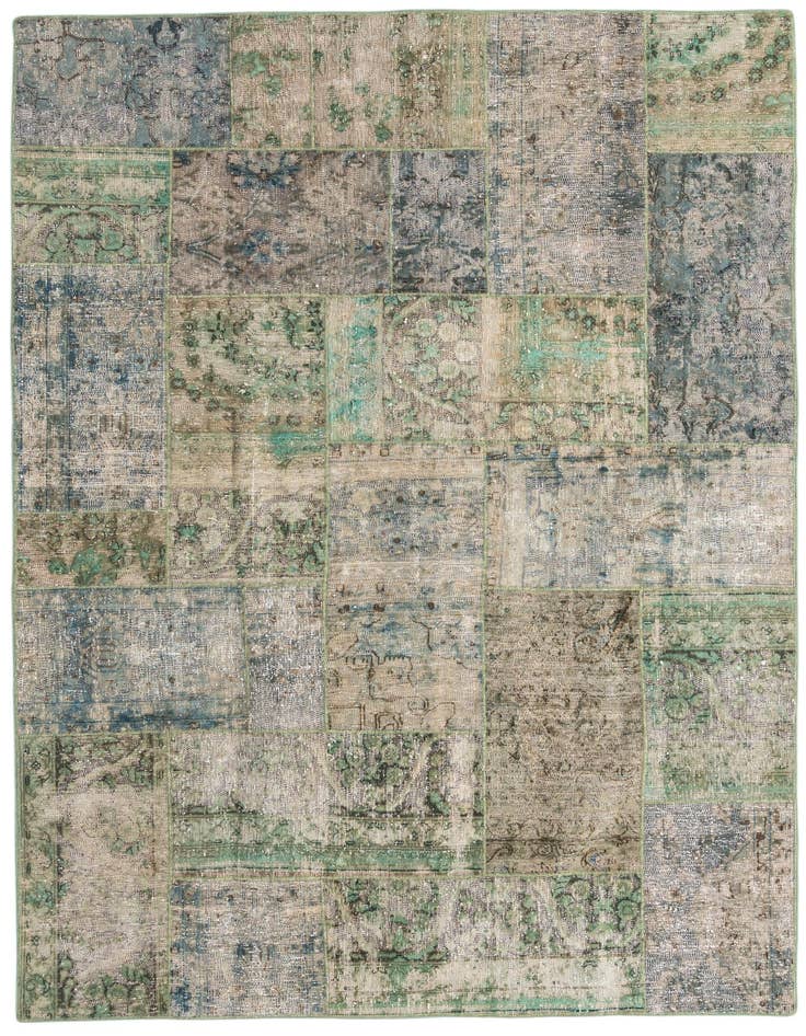 Detail image of 5' 8 x 7' 11 Hand Knotted Ultra Vintage Persian Wool Rug