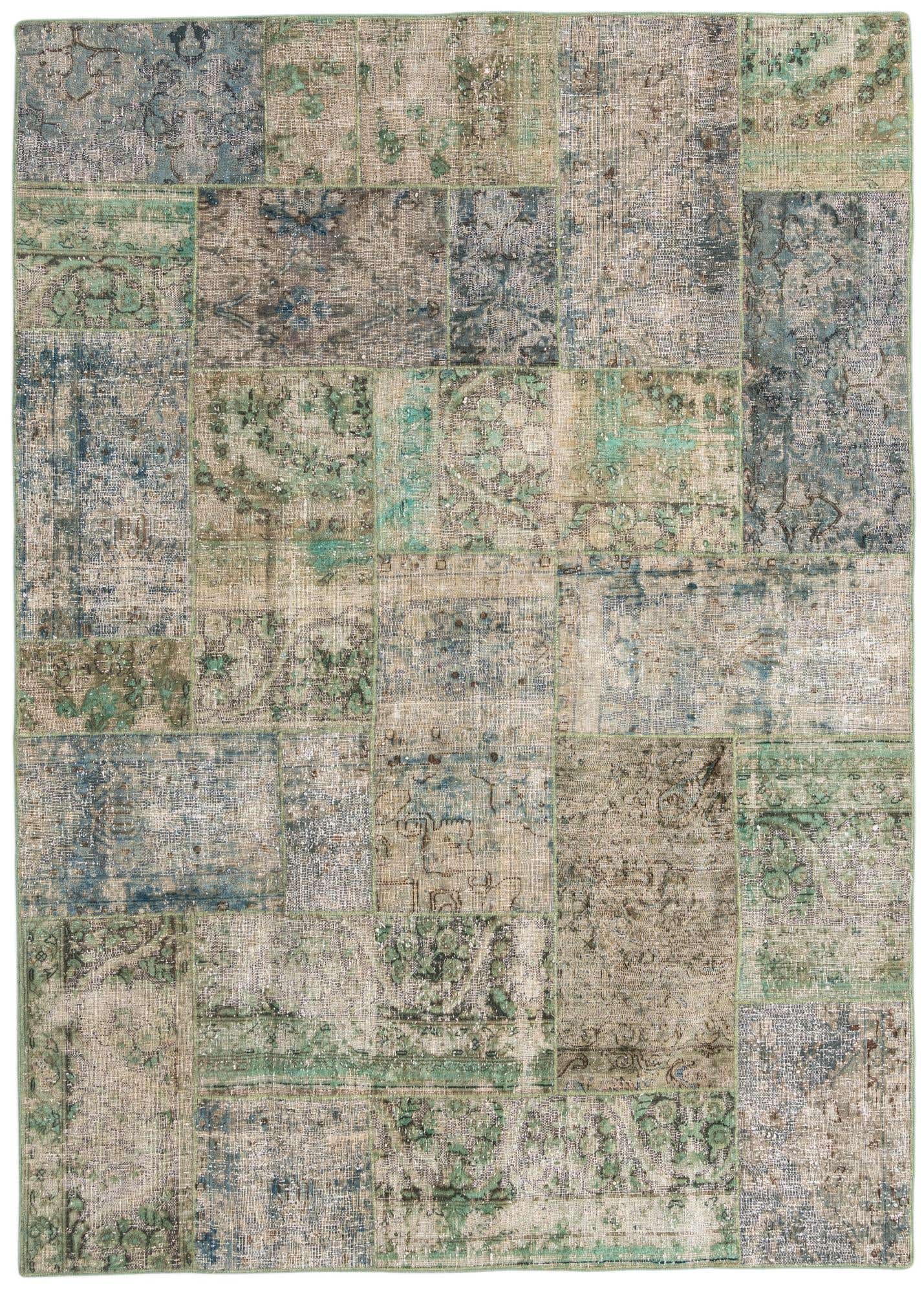5' 8 x 7' 11 Hand Knotted Ultra Vintage Persian Wool Rug