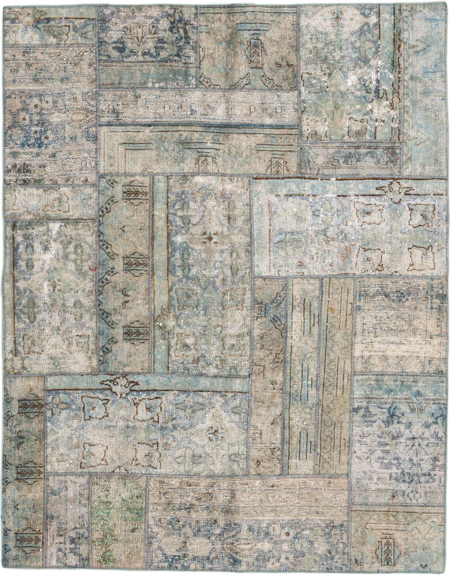 Primary image  5' x 6' 6  Hand Knotted Ultra Vintage Persian Wool Rug