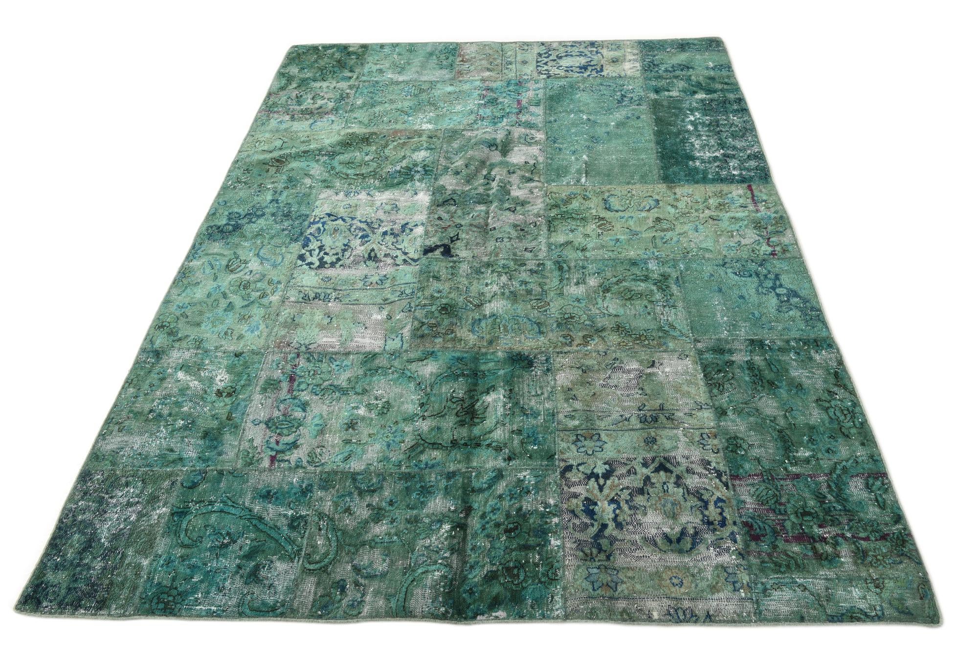 5' 8 x 7' 10 Hand Knotted Ultra Vintage Persian Wool Rug