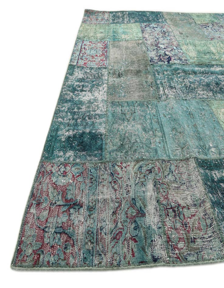 Detail image of 6' 8 x 9' 11  Hand Knotted Ultra Vintage Persian Wool Rug