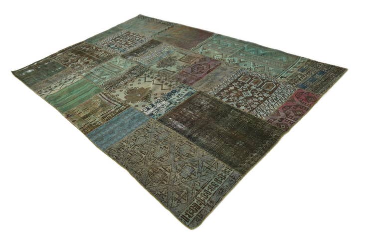 Detail image of 6' 6 x 10' 1 Hand Knotted Ultra Vintage Persian Wool Rug