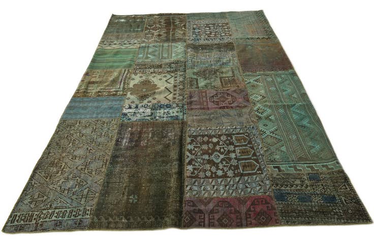 Detail image of 6' 6 x 10' 1 Hand Knotted Ultra Vintage Persian Wool Rug