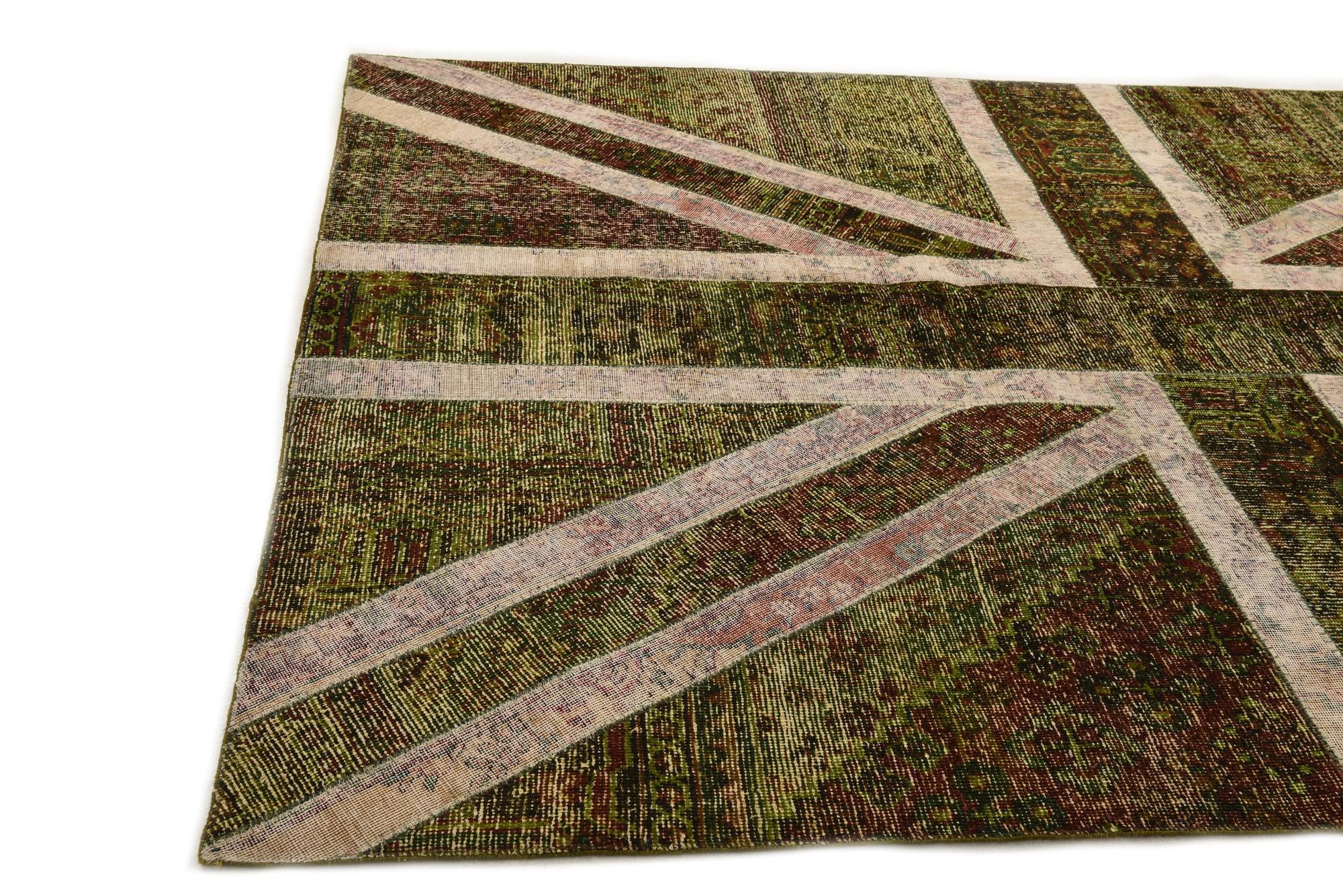 6' 7 x 9' 8 Hand Knotted Ultra Vintage Persian Wool Rug