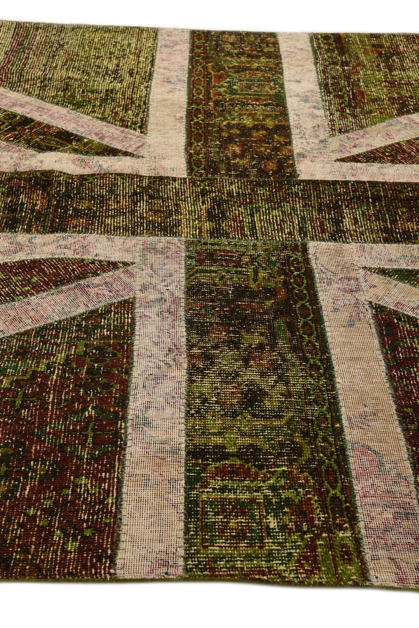 6' 7 x 9' 8 Hand Knotted Ultra Vintage Persian Wool Rug