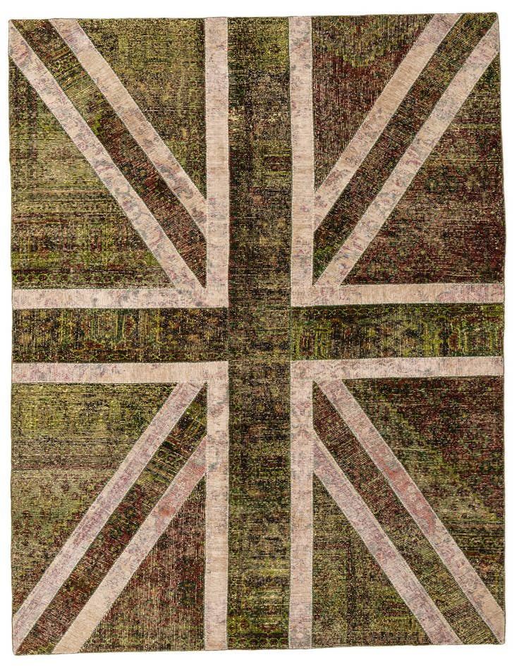 Detail image of 6' 7 x 9' 8 Hand Knotted Ultra Vintage Persian Wool Rug