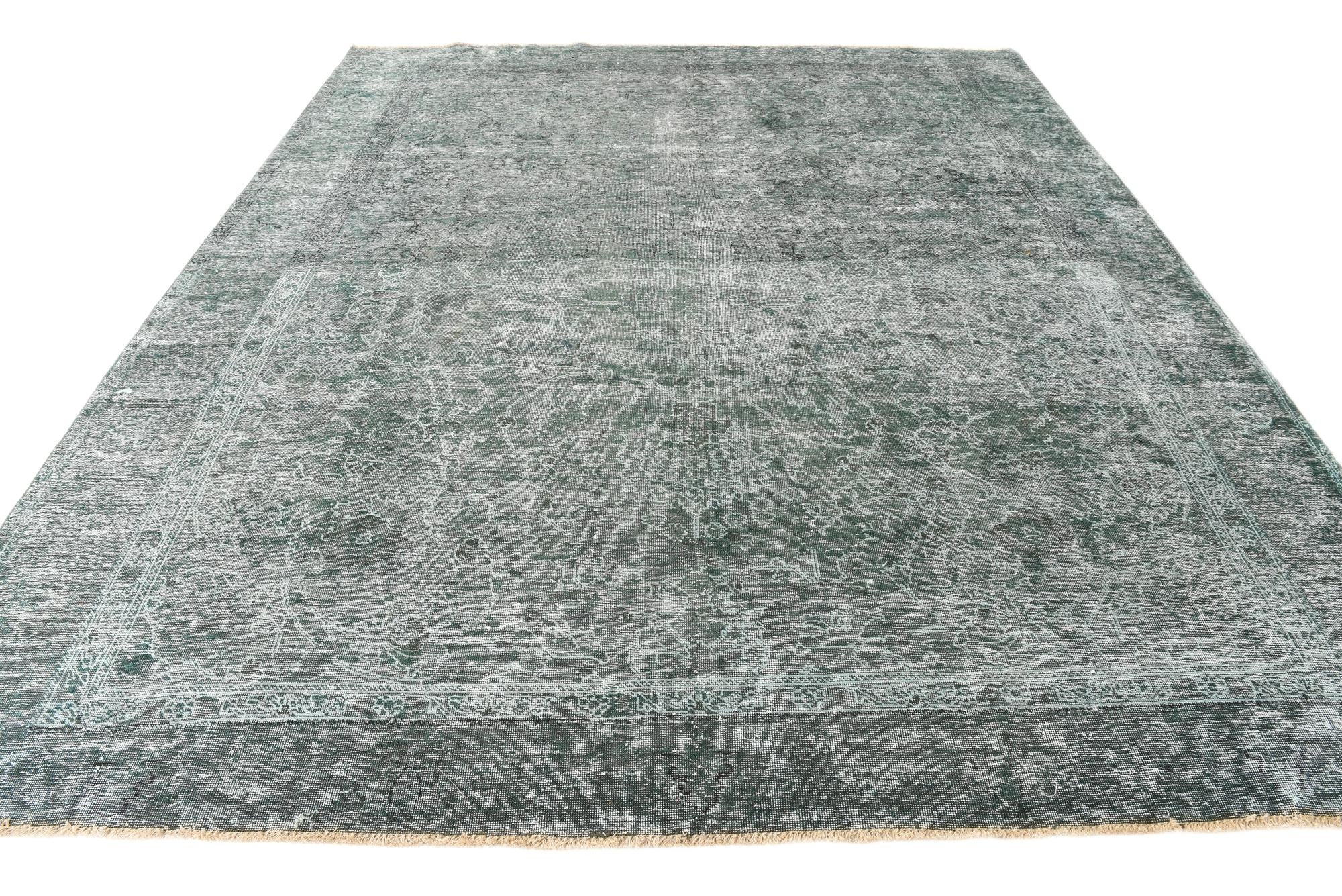 9' 8 x 11' 9 Hand Knotted Ultra Vintage Persian Wool Rug
